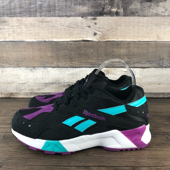 Reebok Aztrek Hexalite Sneakers Black Purple Teal Women's Size 7 - Picture 3 of 9